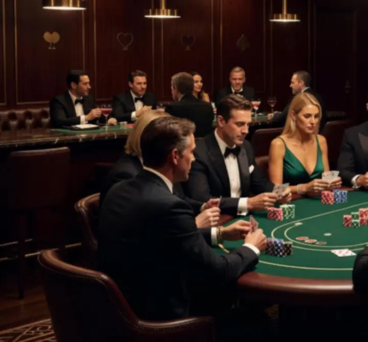 Elegancka sala pokerowa podczas wieczoru rozrywkowego "Gym Team" Tomasz Gębski
